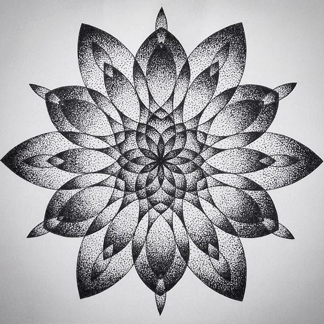 Мандала Лотос дотворк