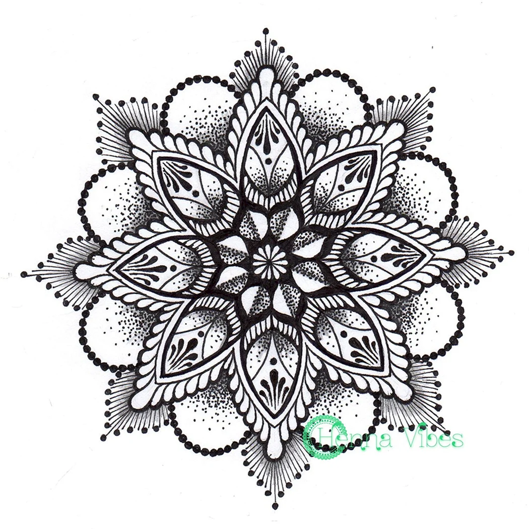 Мандала Лотос дотворк