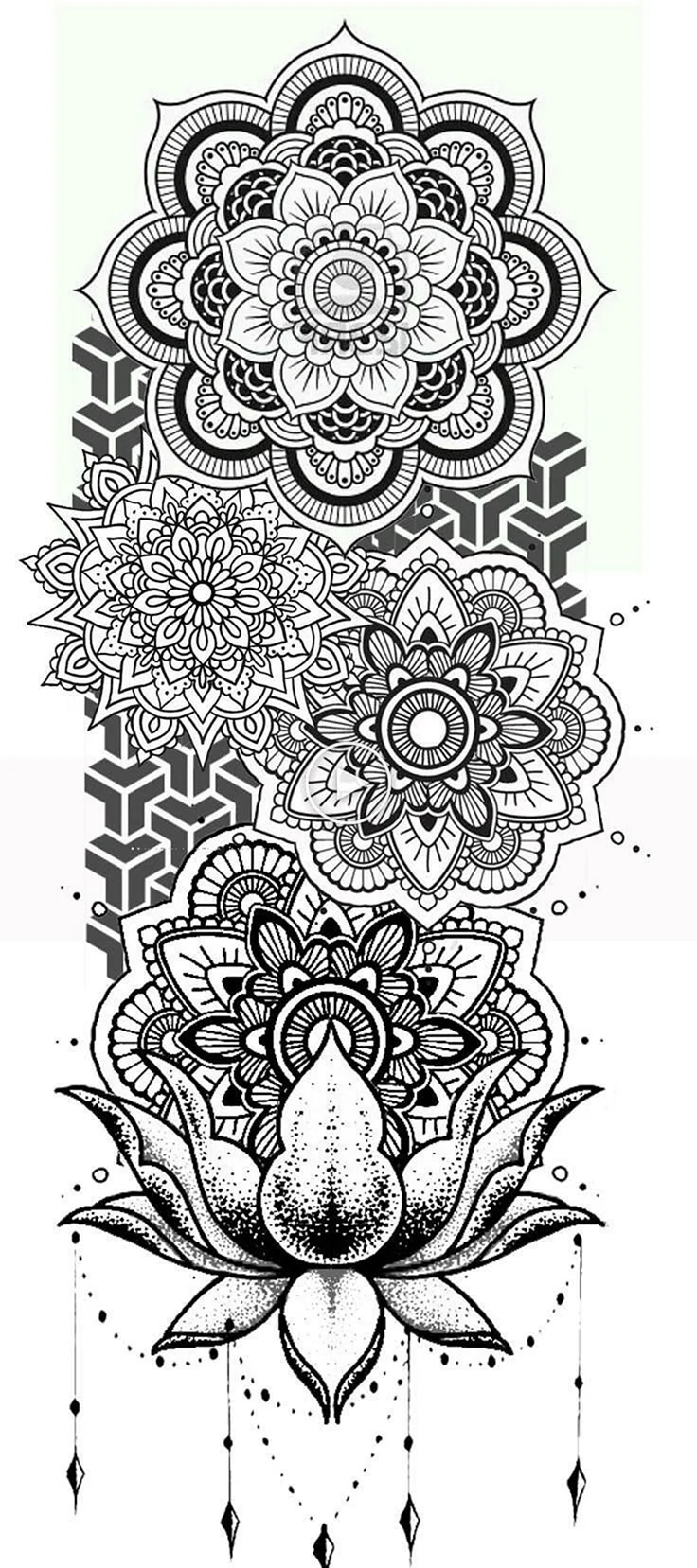 Тату узоры Мандала