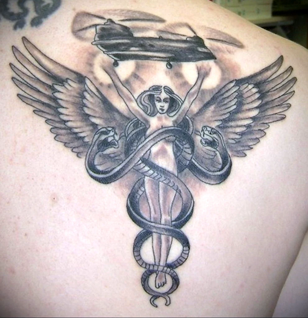 Кадуцей Гермеса тату