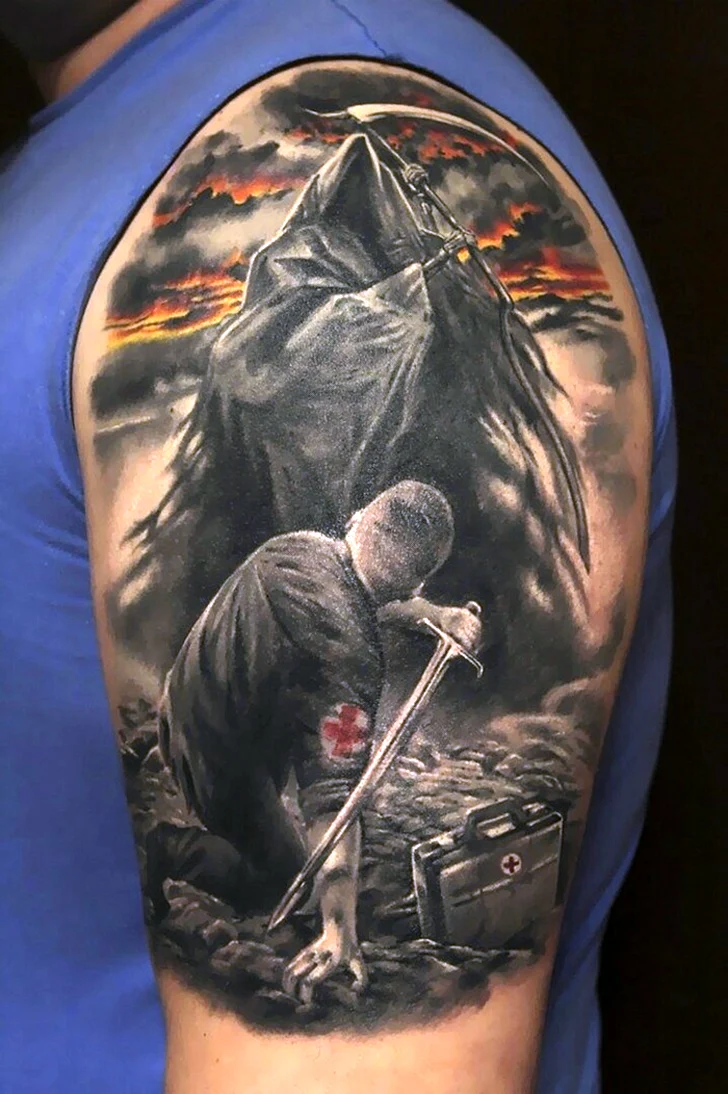 Смерть с мечом тату