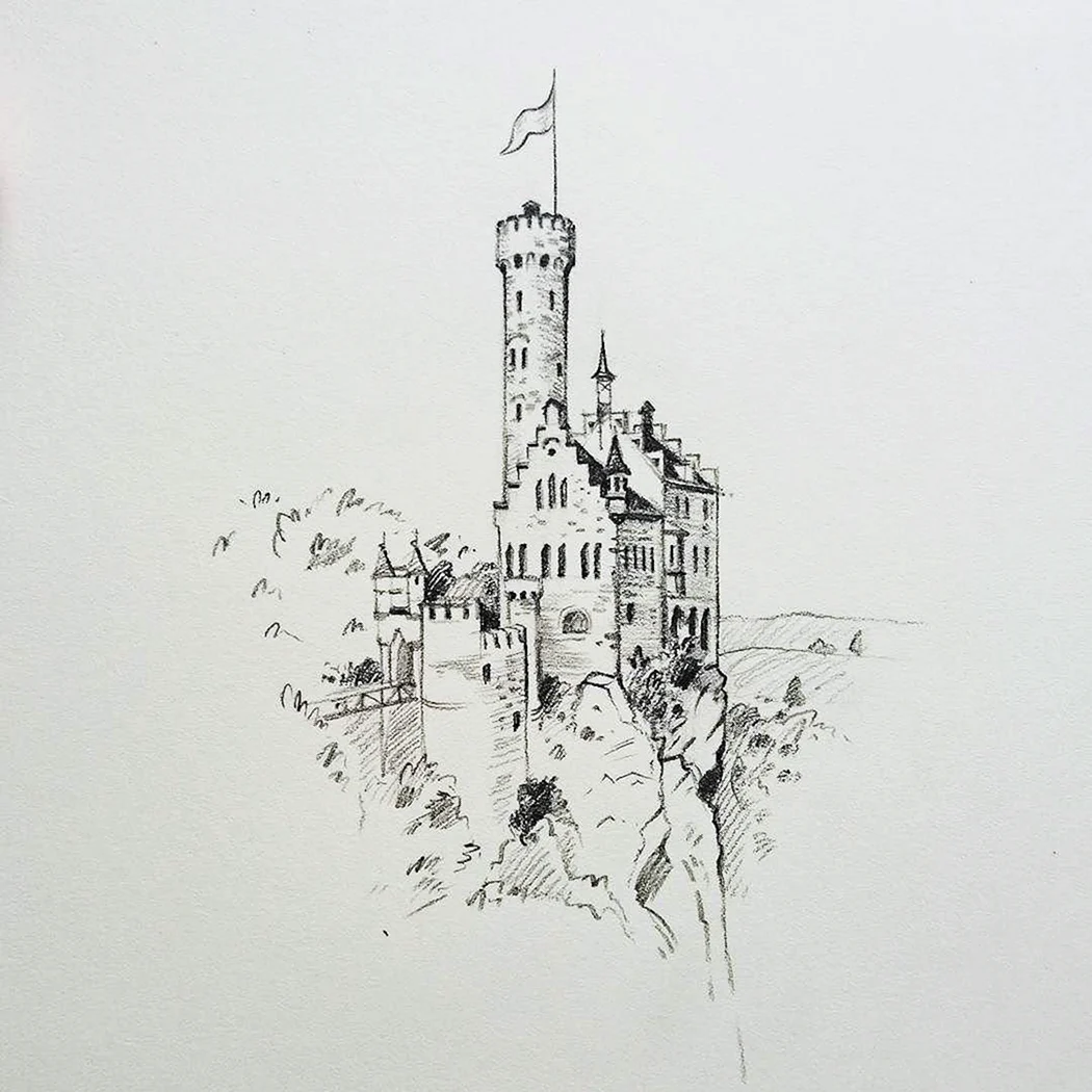 Замок в графике