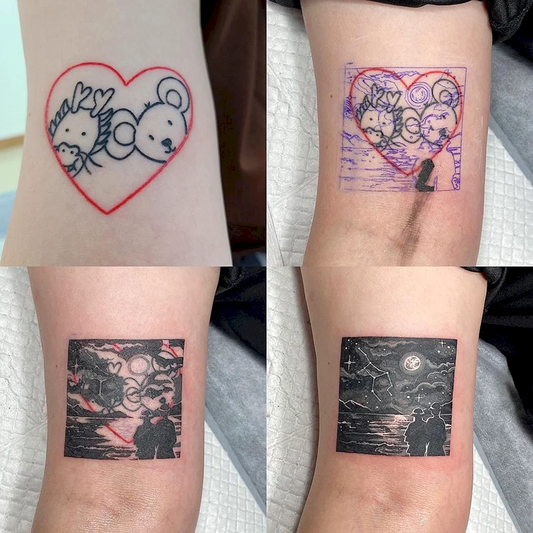 Зажившие маленькие тату