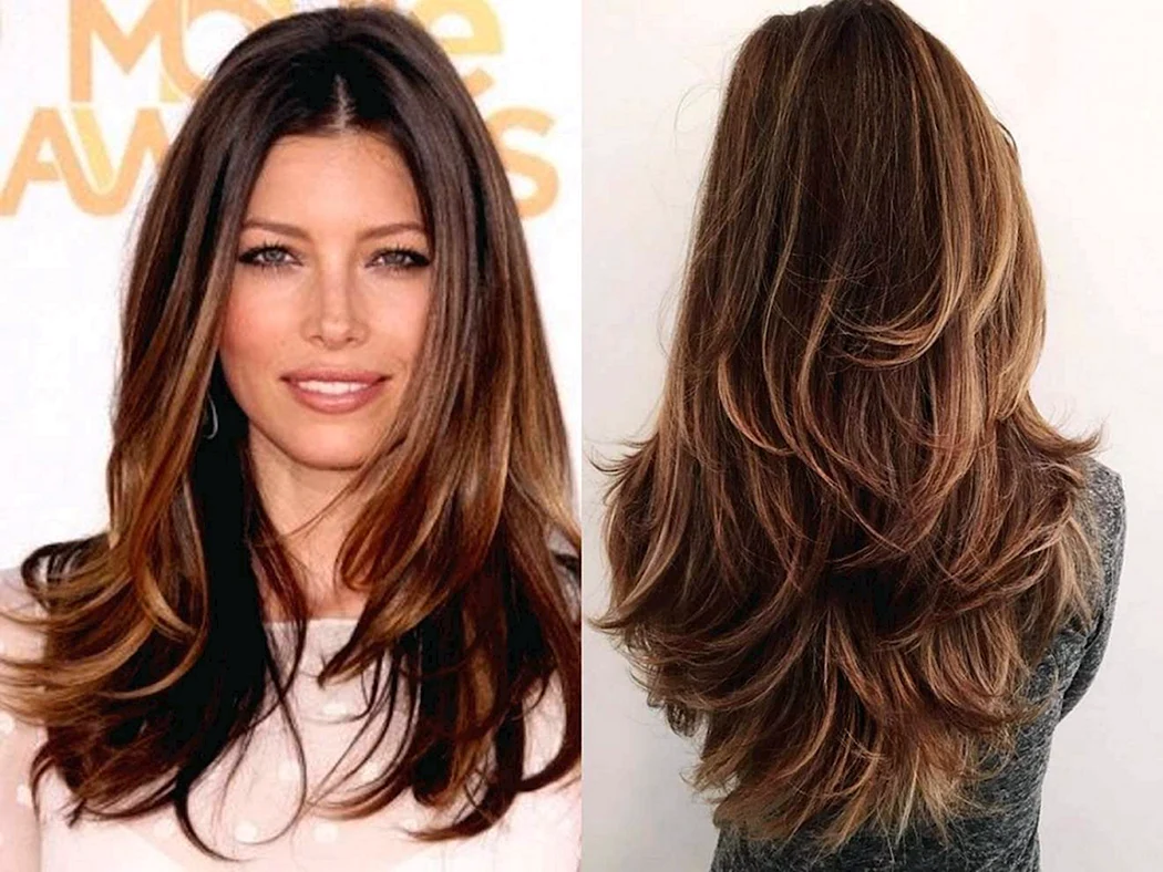 Градуированная стрижка на длинные волосы