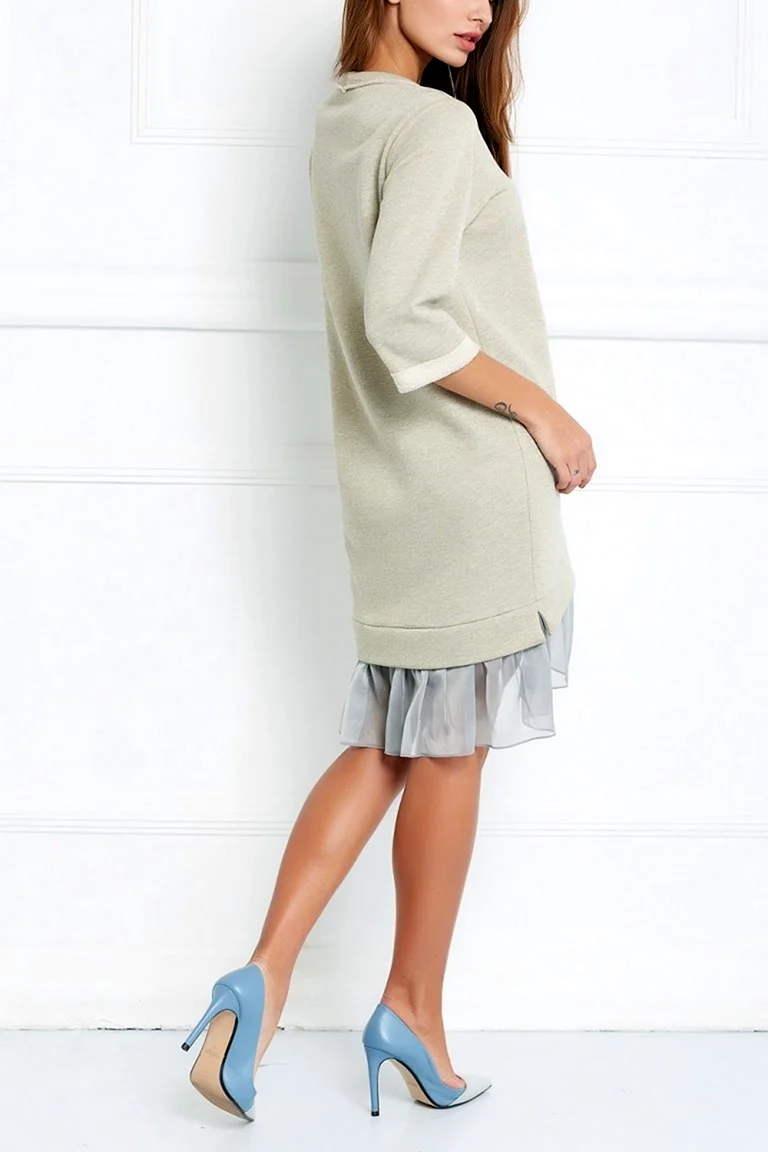 Стильное платье из футера