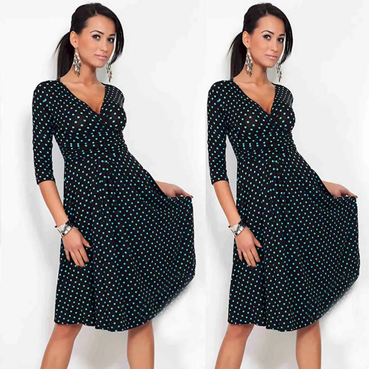 Платье в мелкий горошек