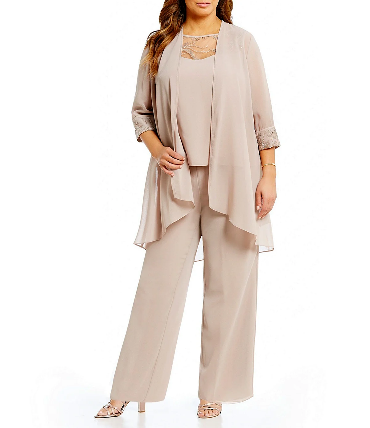 Брючный костюм для полных женщин