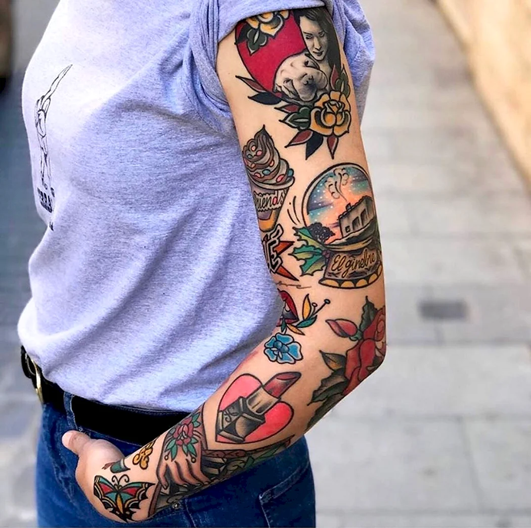 Рукав в стиле Олд скул