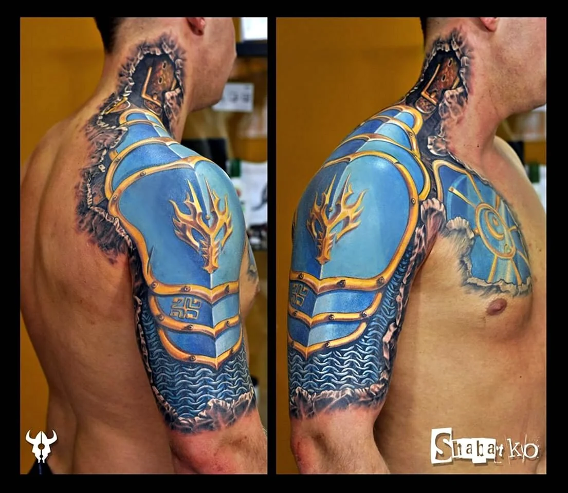 Тату с плеча на спину