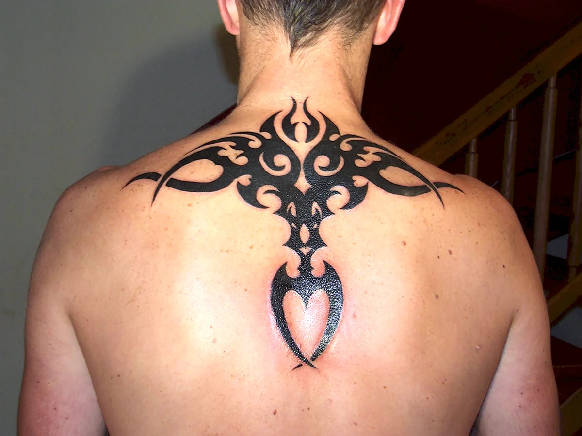Тату трайбл на спине