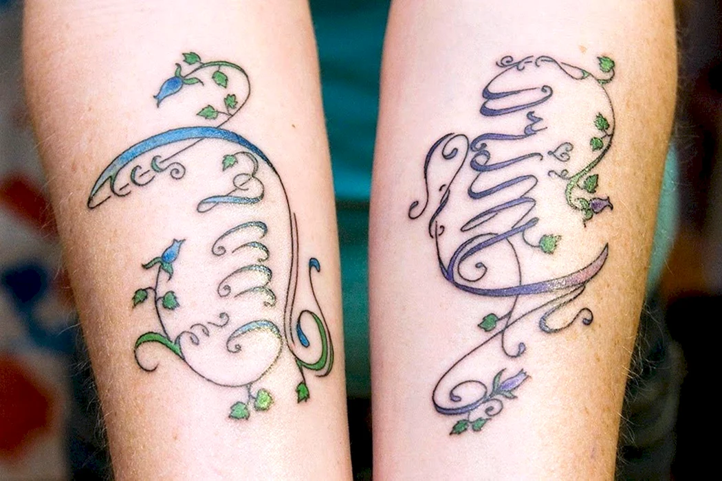 Красивые тату с именами детей