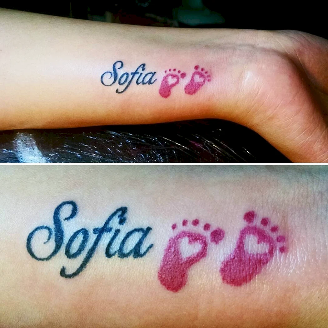 Тату с именем София