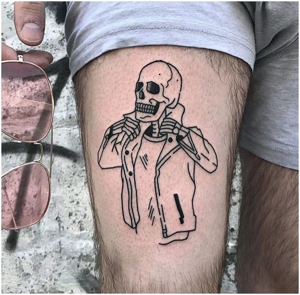 Тату скелет