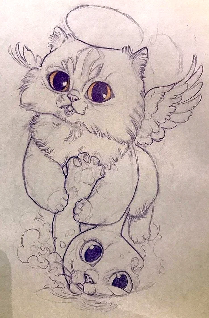 Котенок набросок