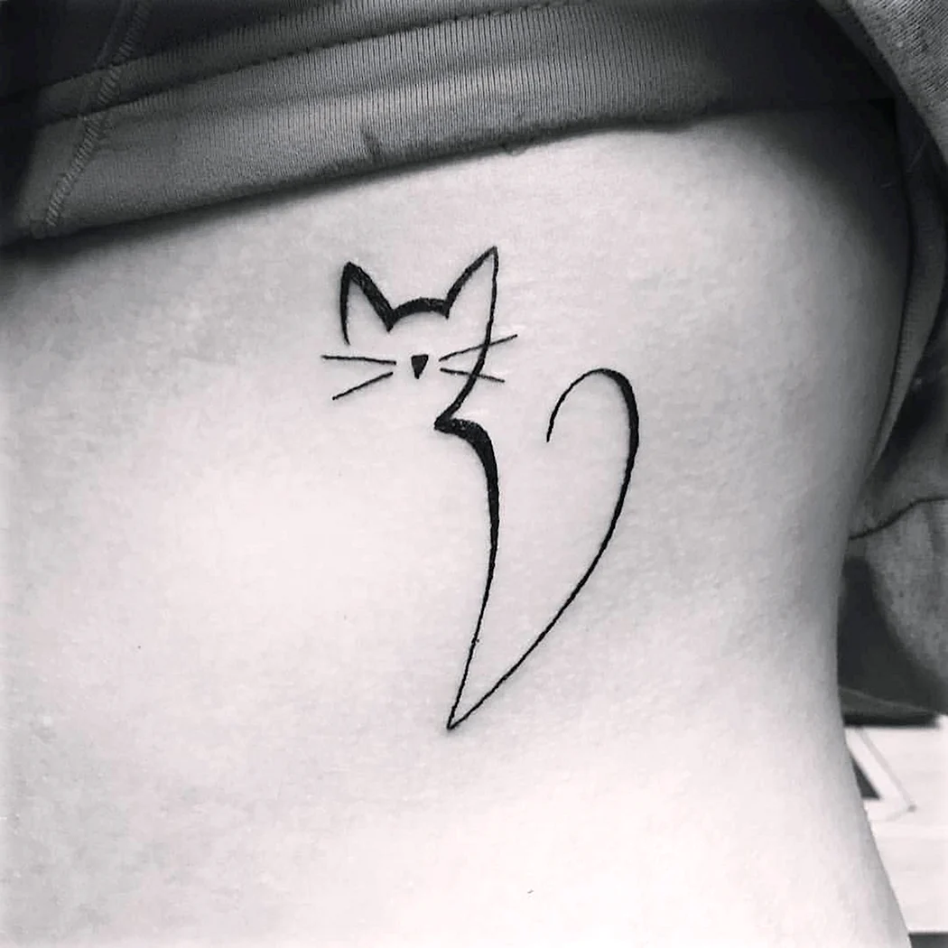 Маленькие тату кошки
