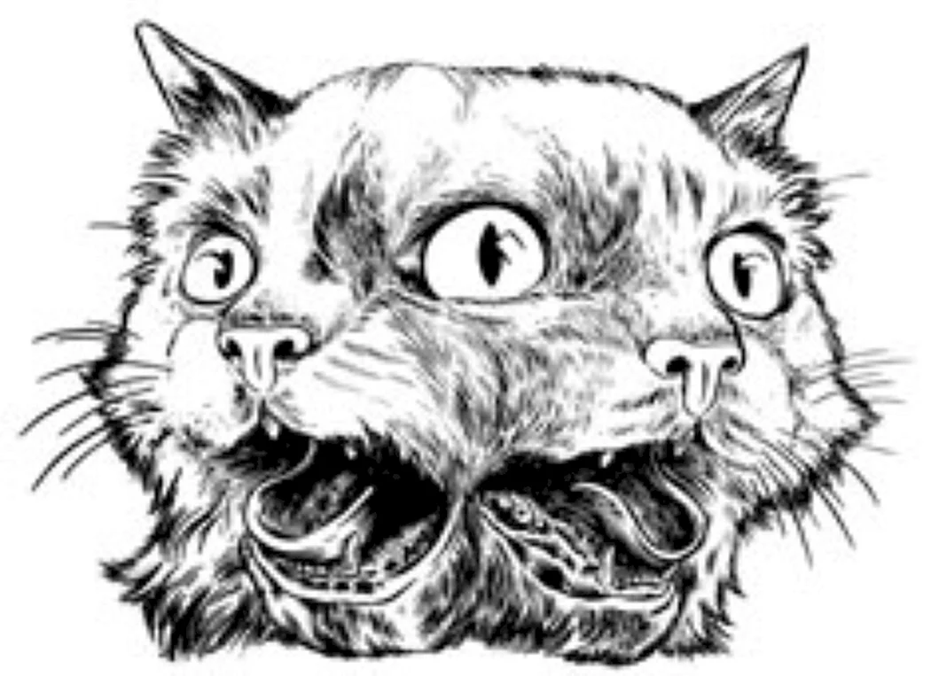 Злой кот эскиз