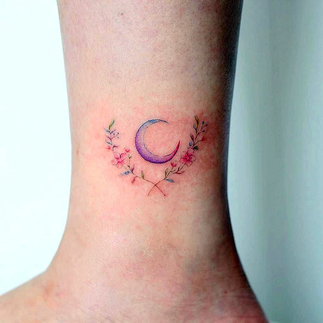 Мини тату Луна