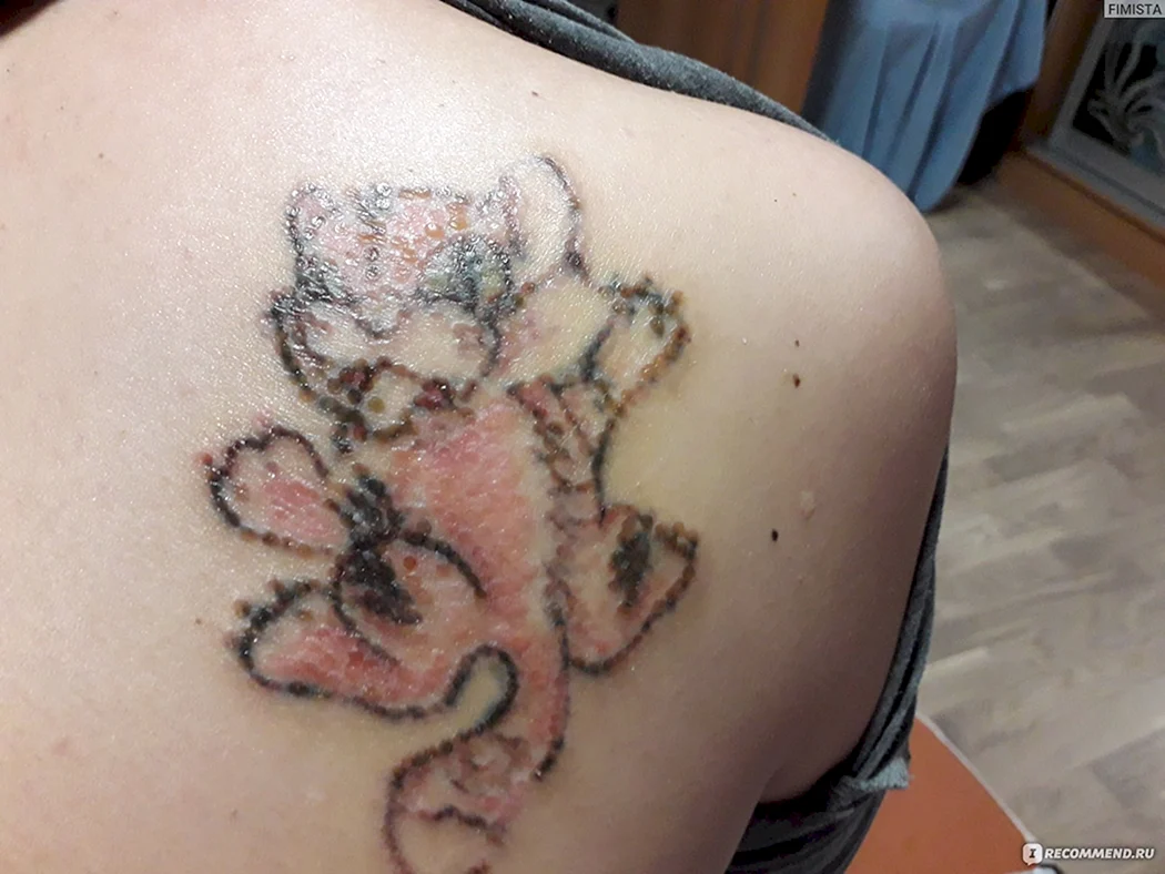 Татуировка после заживления