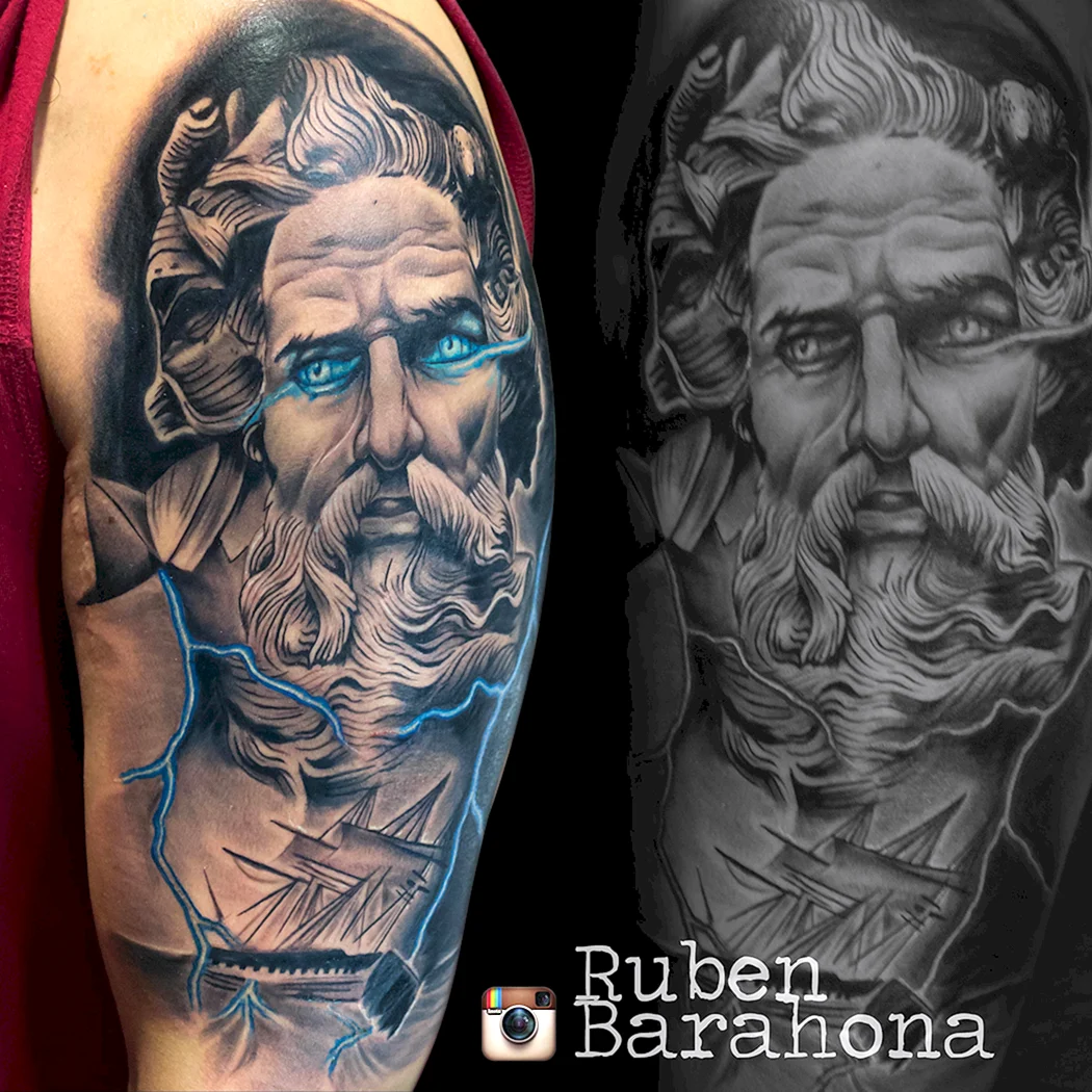 Зевс и Посейдон тату