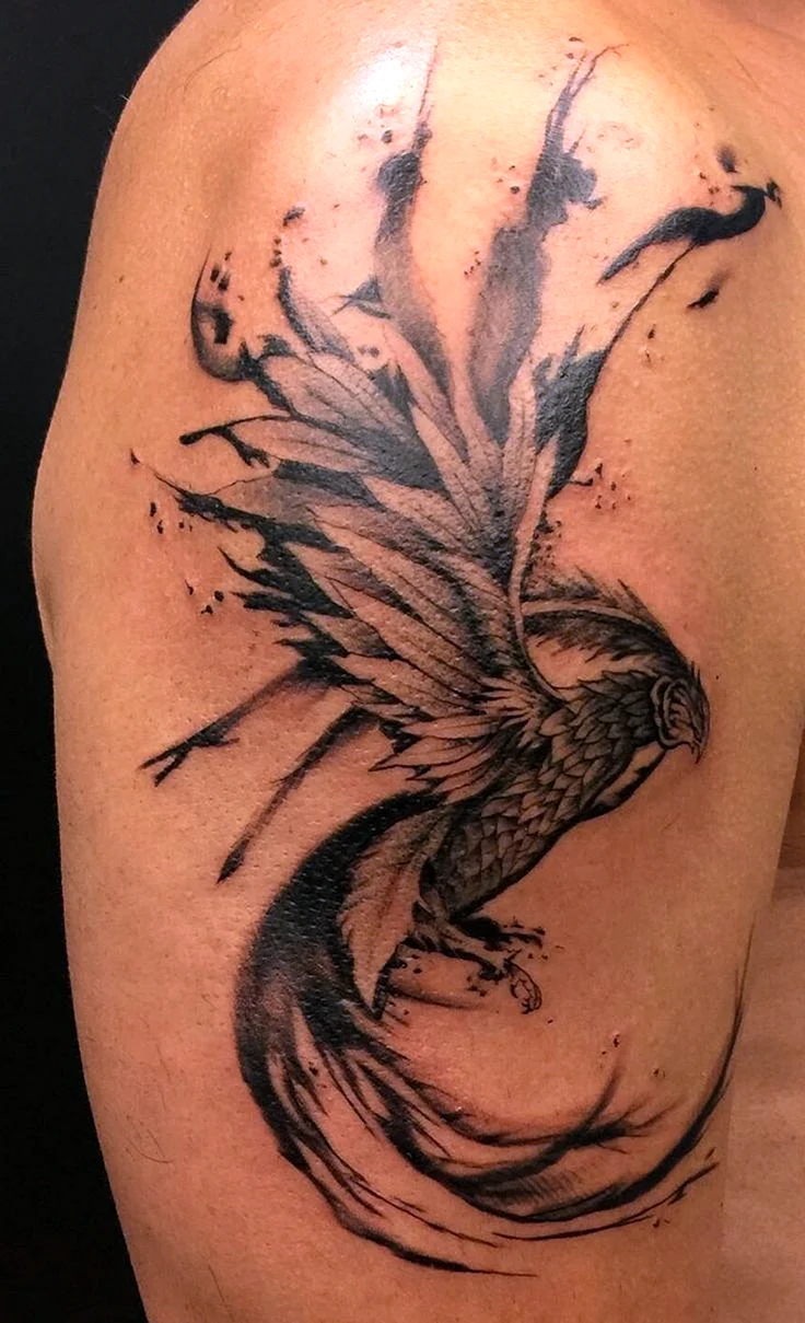 Орел Феникс тату