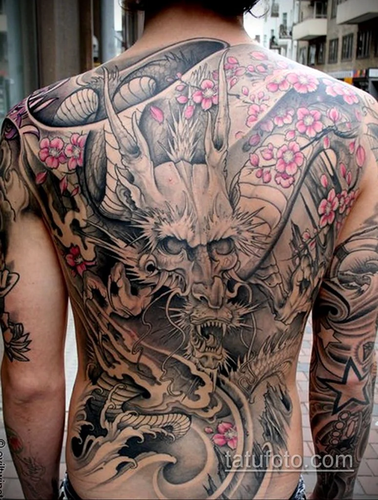 Японские тату на спине
