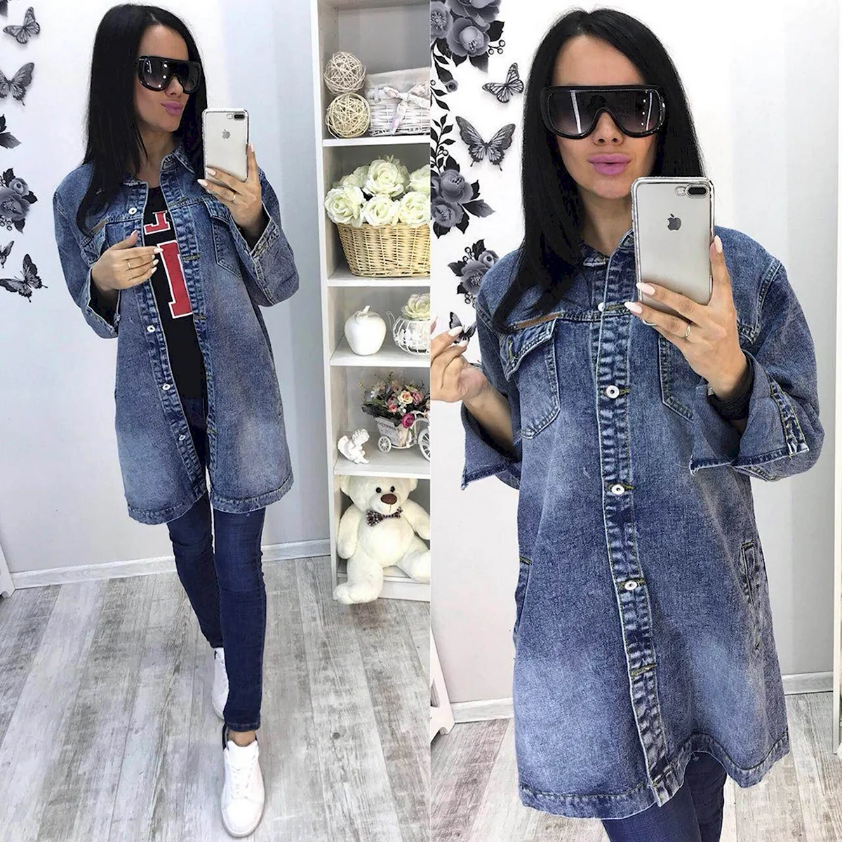 Джинсовый кардиган женский