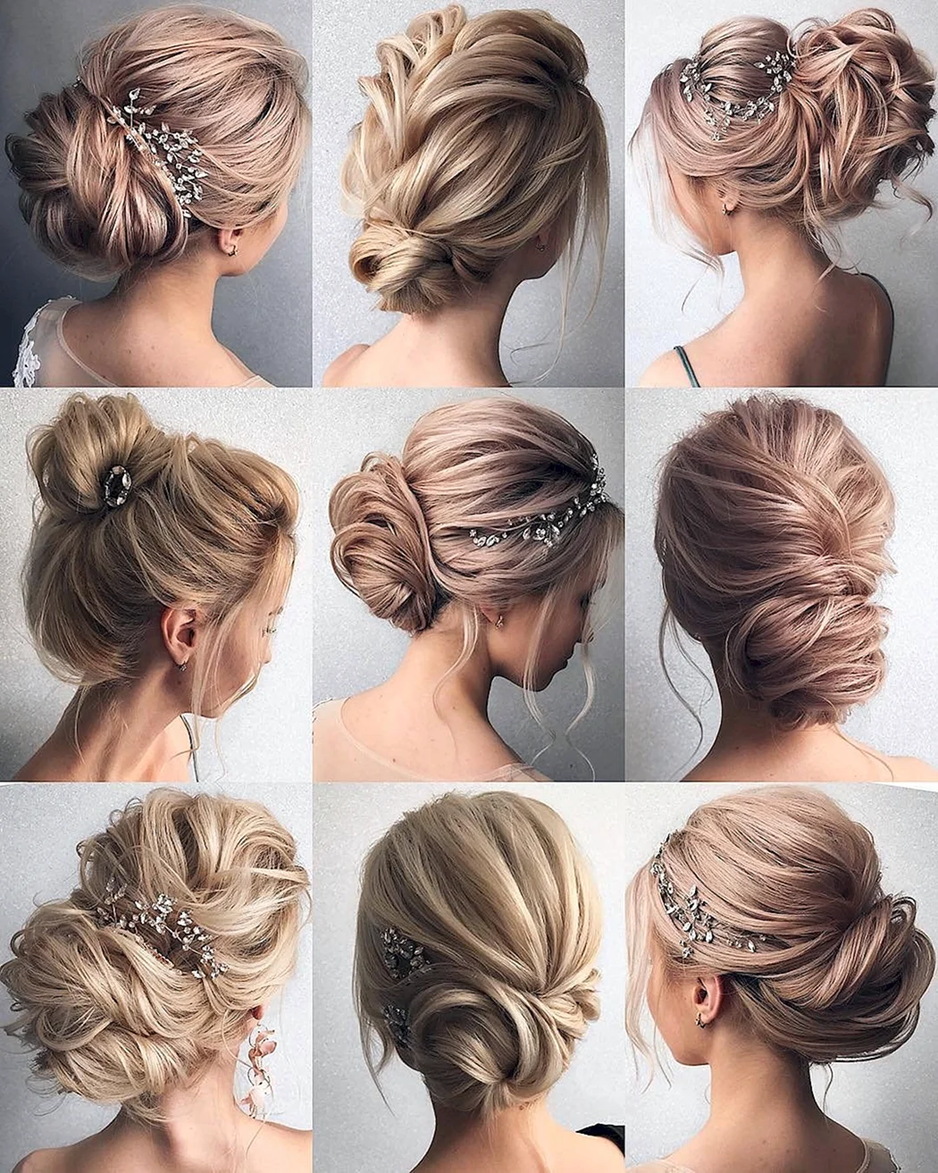 Несложные Свадебные прически на средние волосы