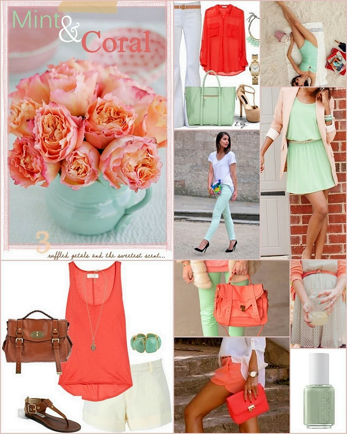 Сочетание цветов коралловый