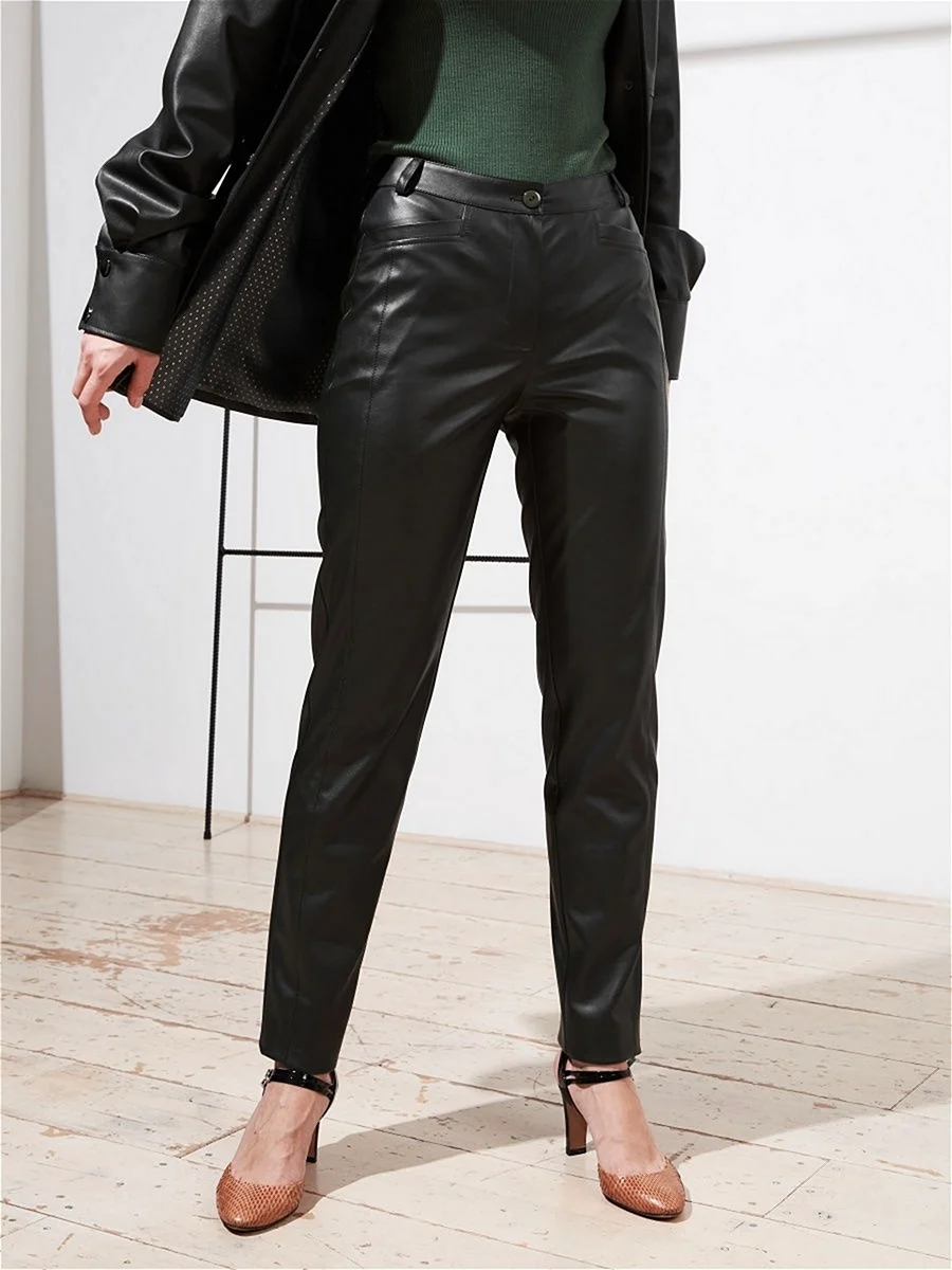 Sisley брюки из экокожи