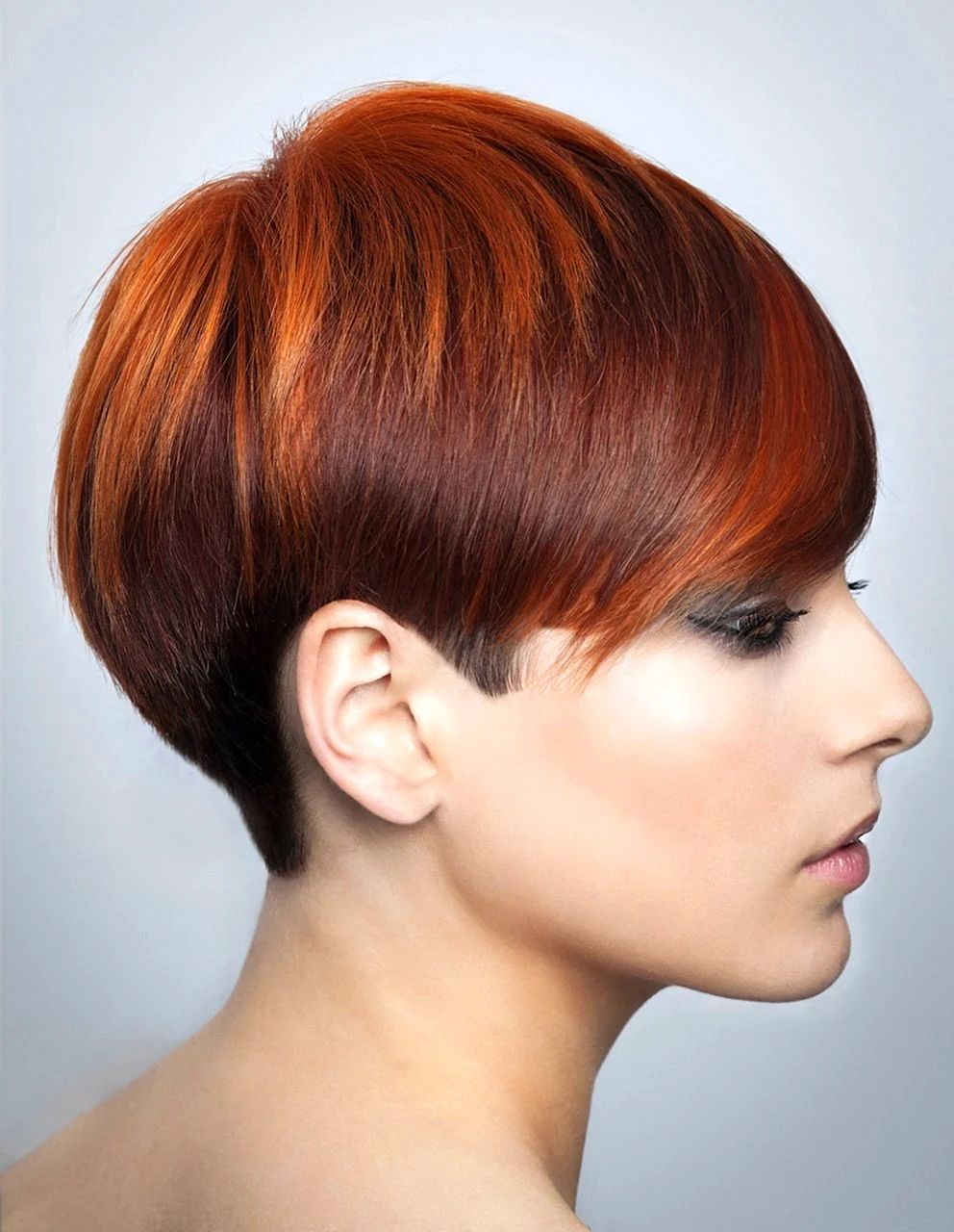 Короткая стрижка рыжий цвет