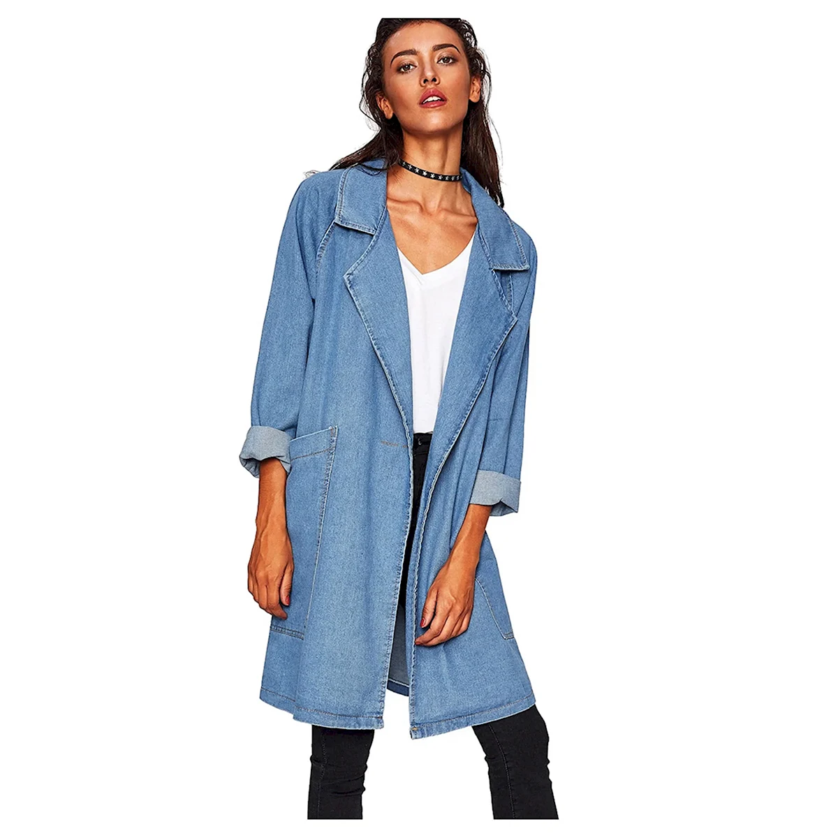 Джинсовый тренч женский 2020