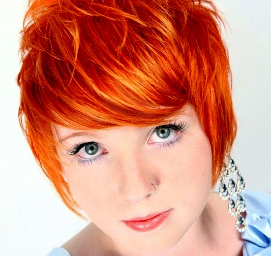 Короткие рыжие стрижки для женщин