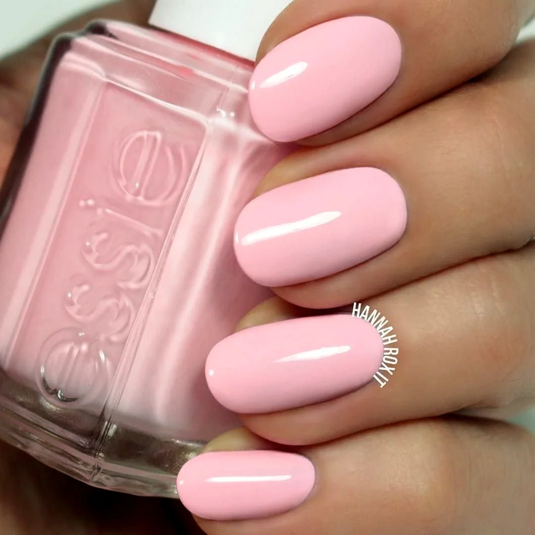 Маникюр зефирный розовый