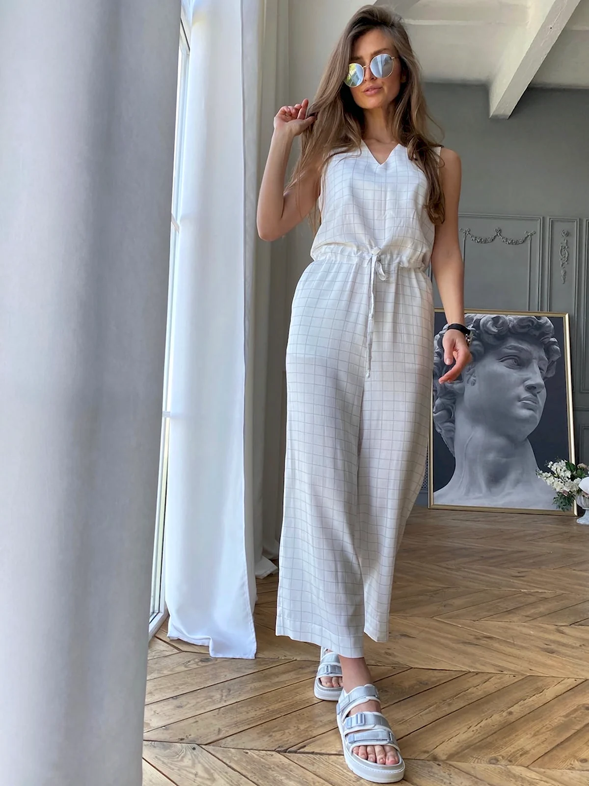 Льняной комбинезон via delle Rose