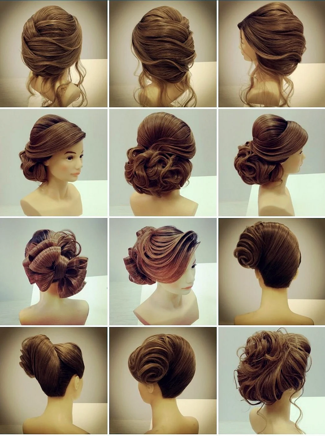 Собранные прически на средние волосы пошагово