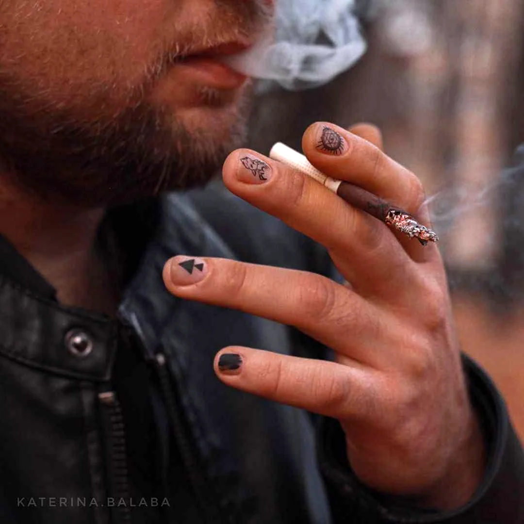 Мужской маникюр с покрытием