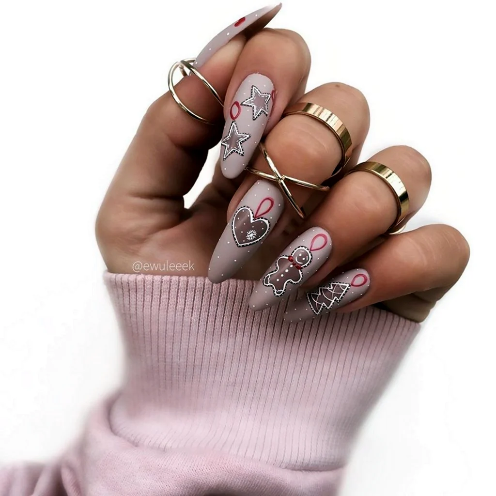 Ногти 2021 модные зима