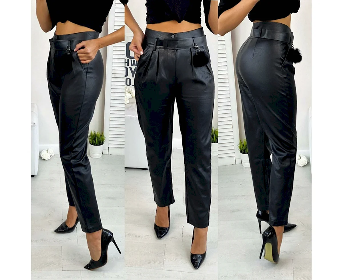 Брюки экокожа