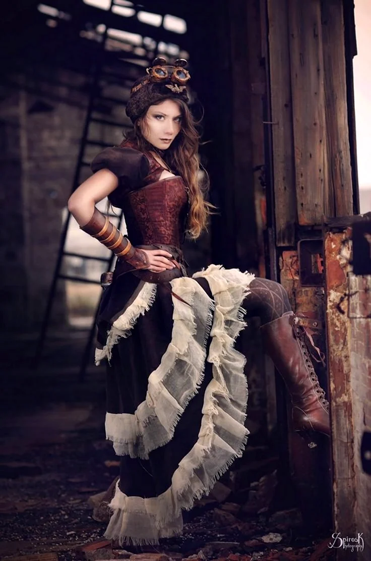 Дизельпанк стимпанк женская мода одежда