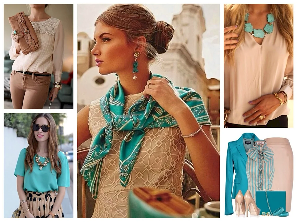 Бирюзовый цвет в одежде