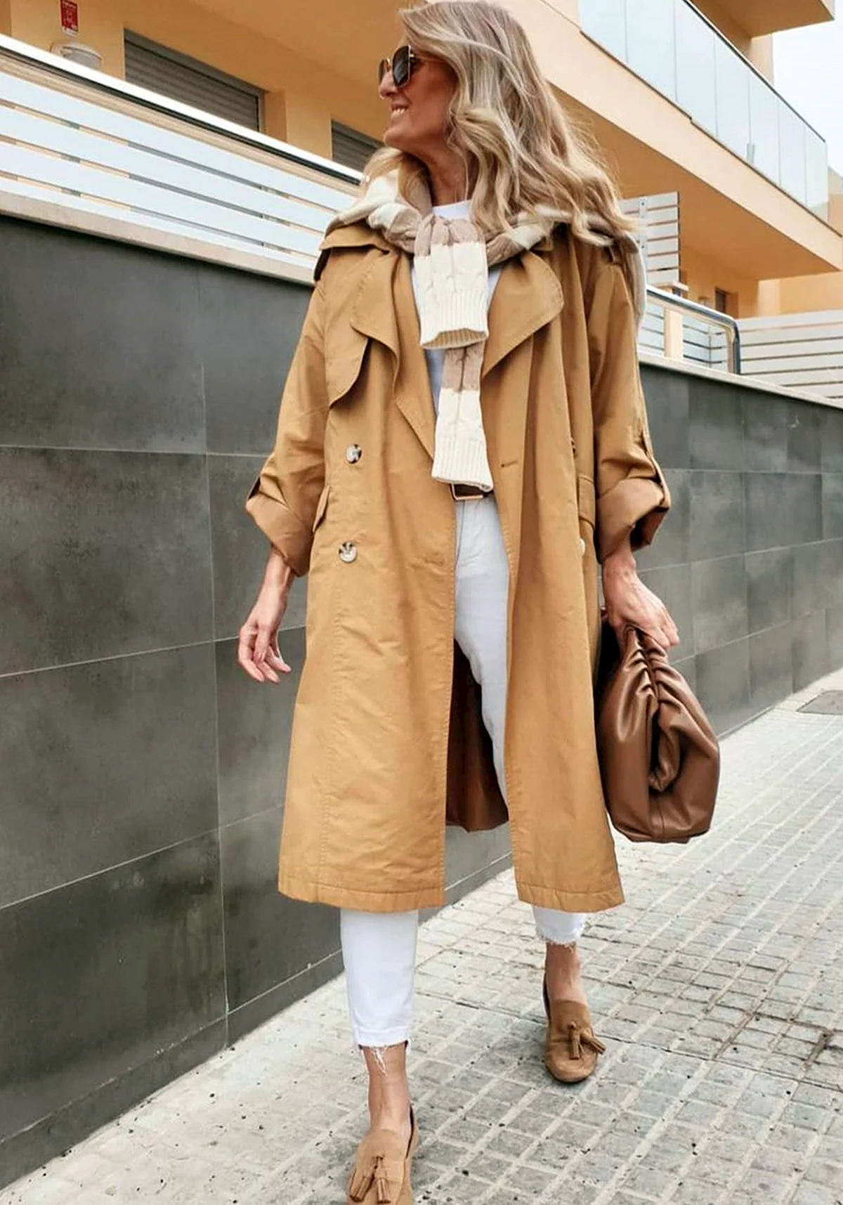 Тренч оверсайз кэмел
