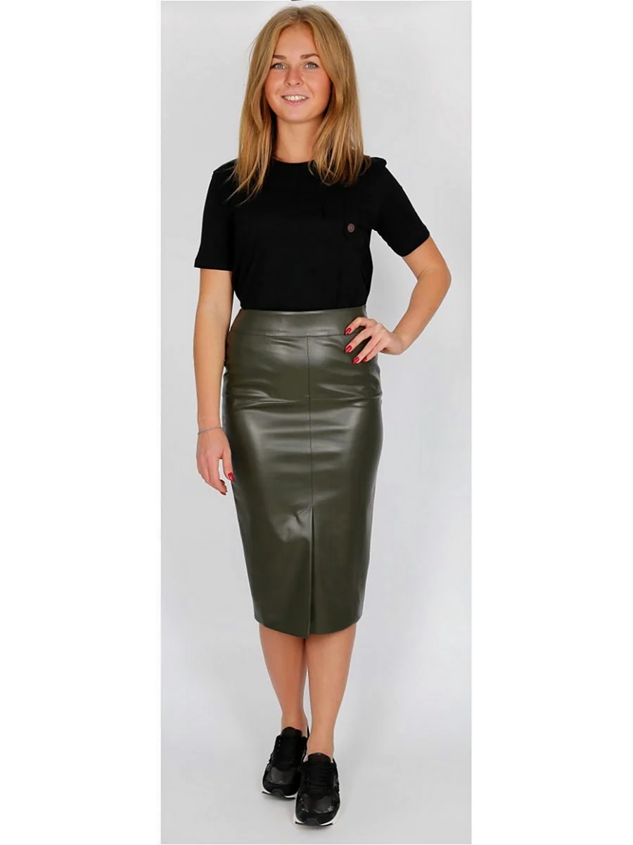 Юбка Zarina миди цвет хаки