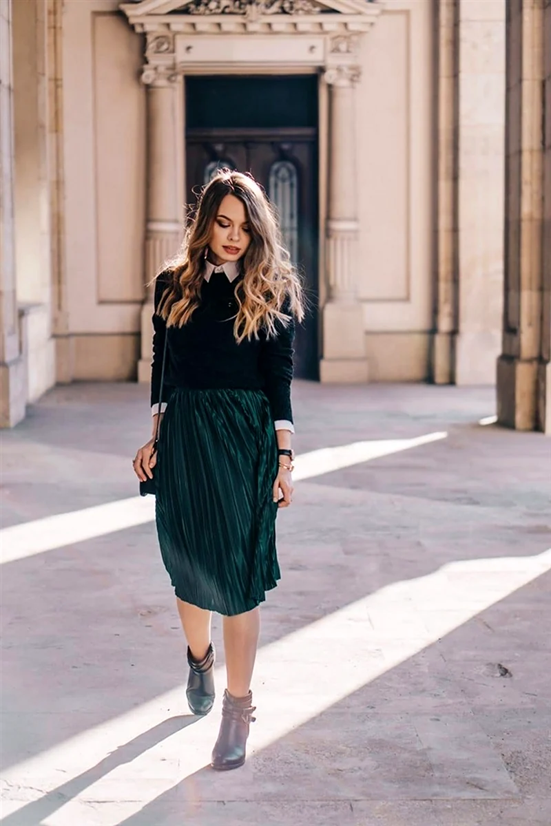 Юбка миди 2020 Преппи