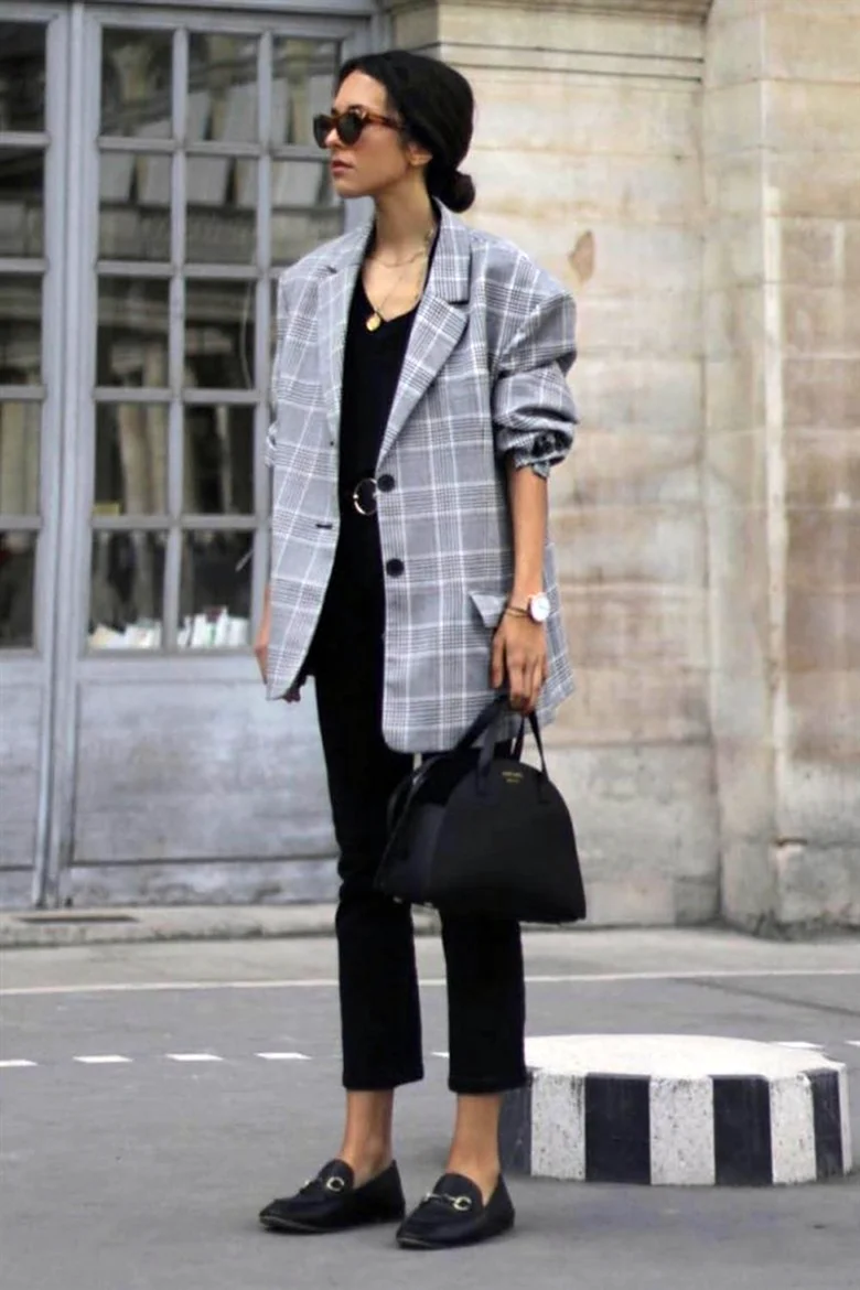 Пиджак оверсайз стрит стайл