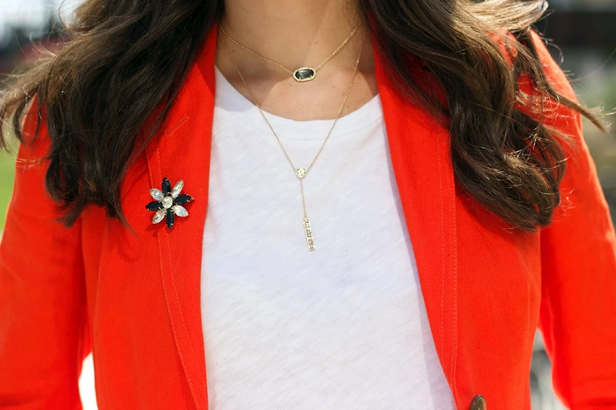 Брошь на одежде