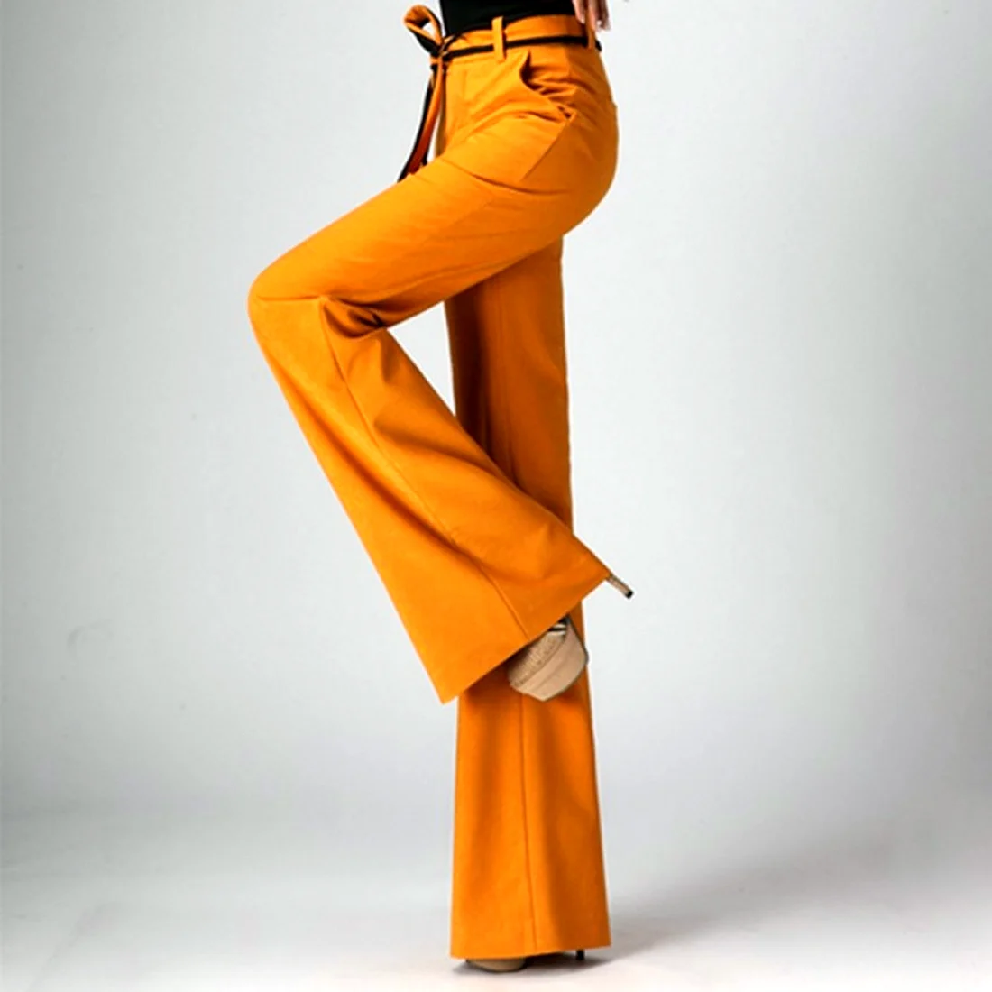 Брюки Mango укороченные клеш