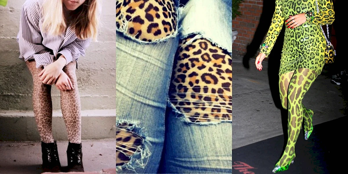 Образ с леопардовыми колготками