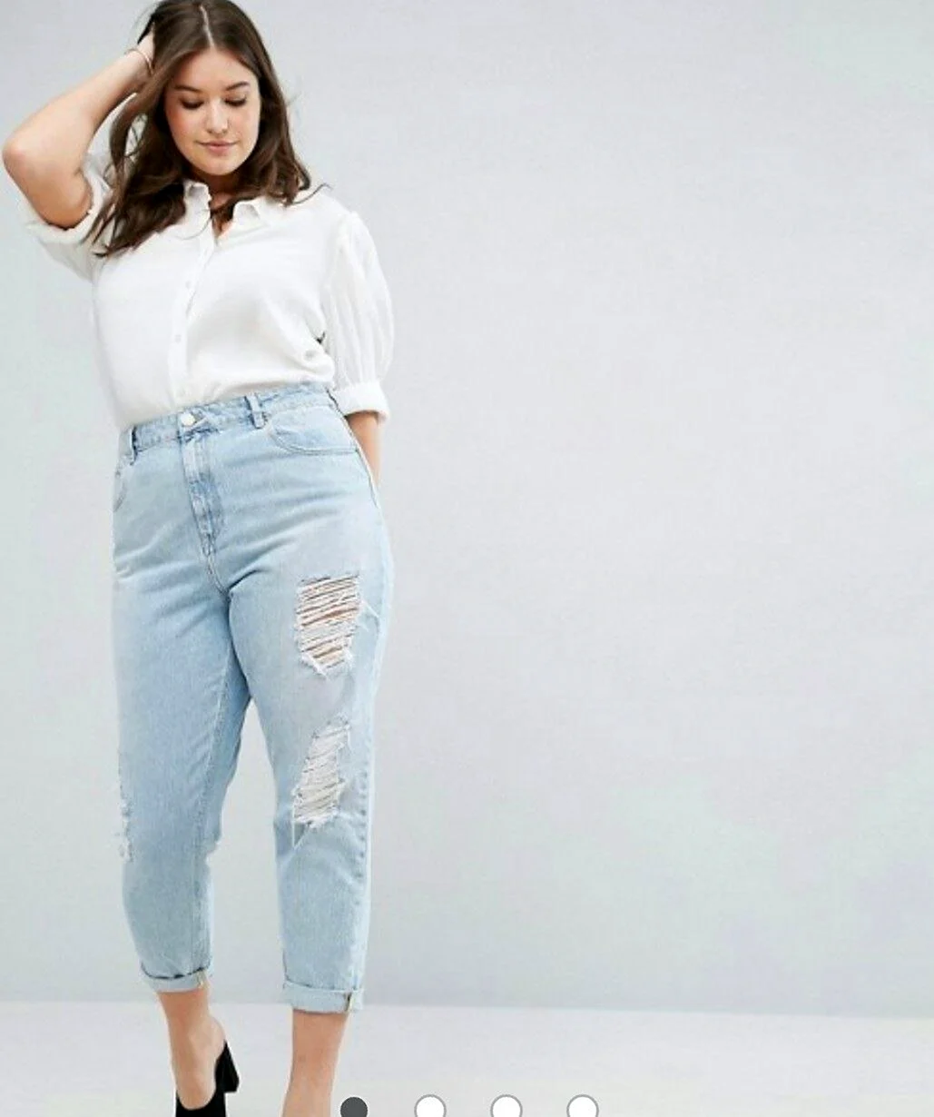 Мом джинс плюс сайз