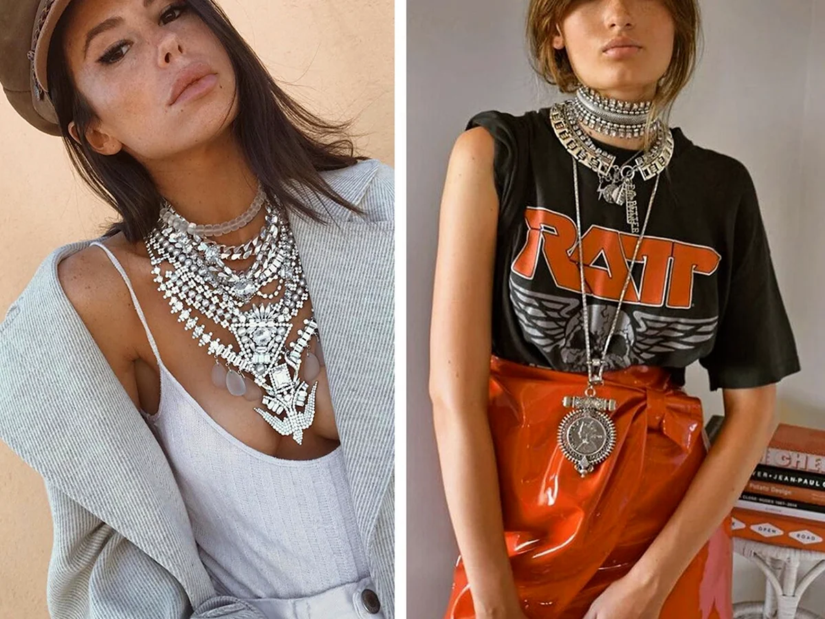 Стильная многослойная бижутерия