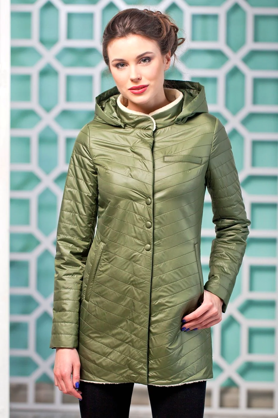 Куртка женская button Luxury collection j62-832